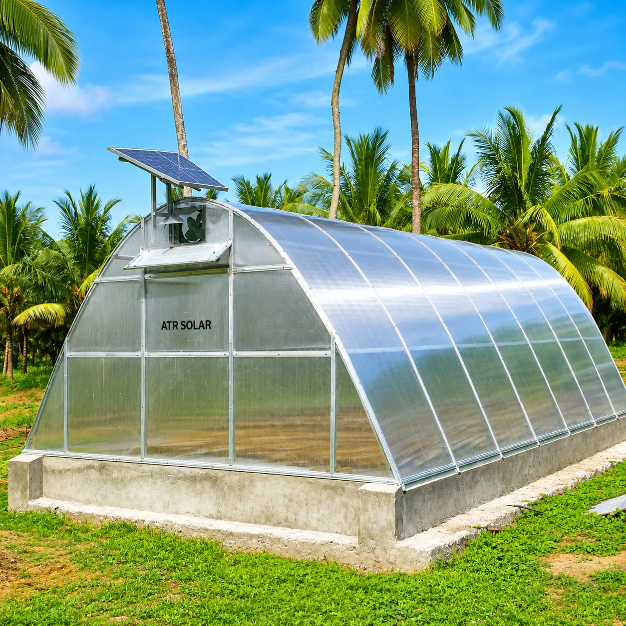 Natural solar drying of coconut copra