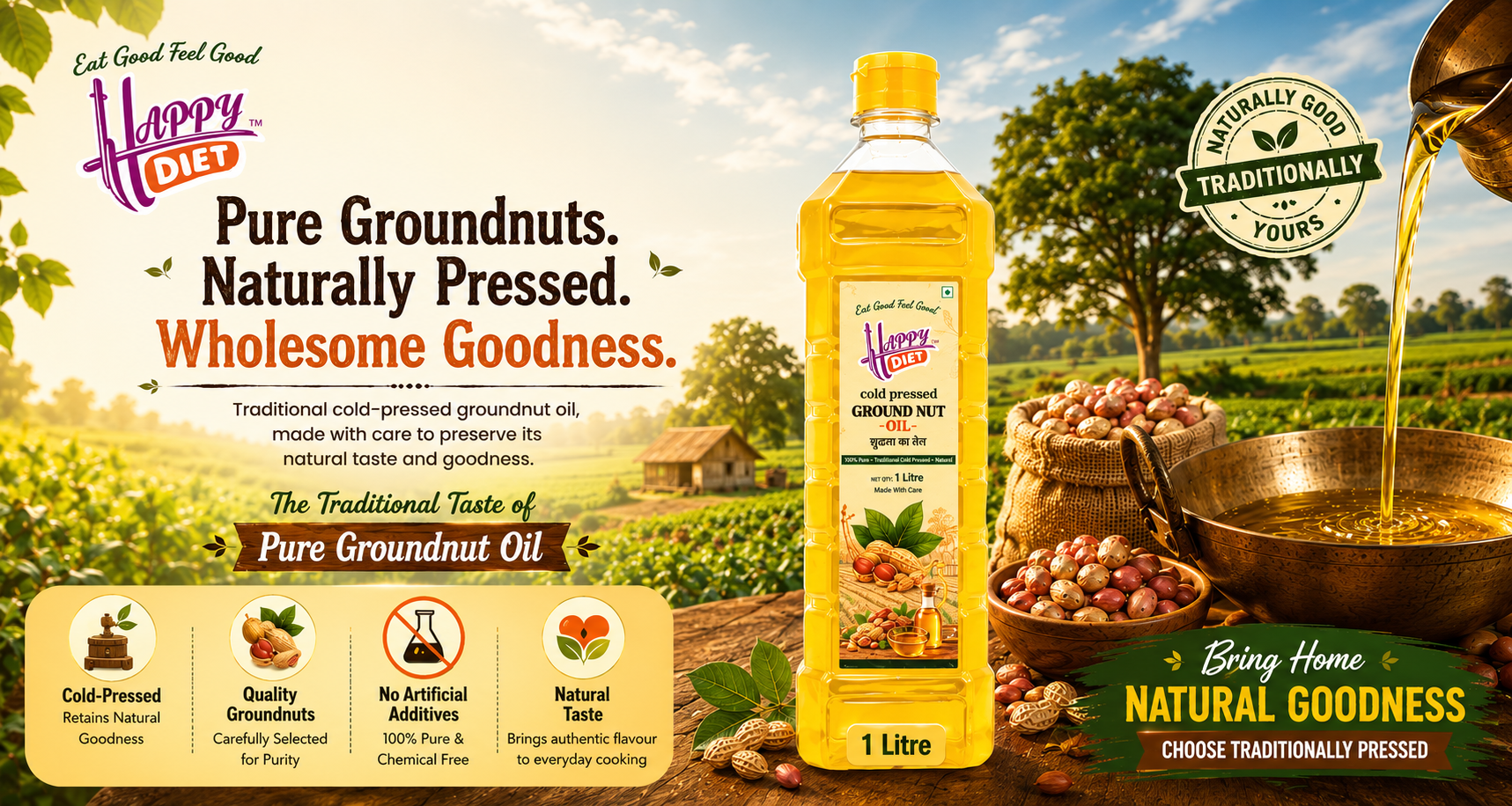cold pressed groundnut oil