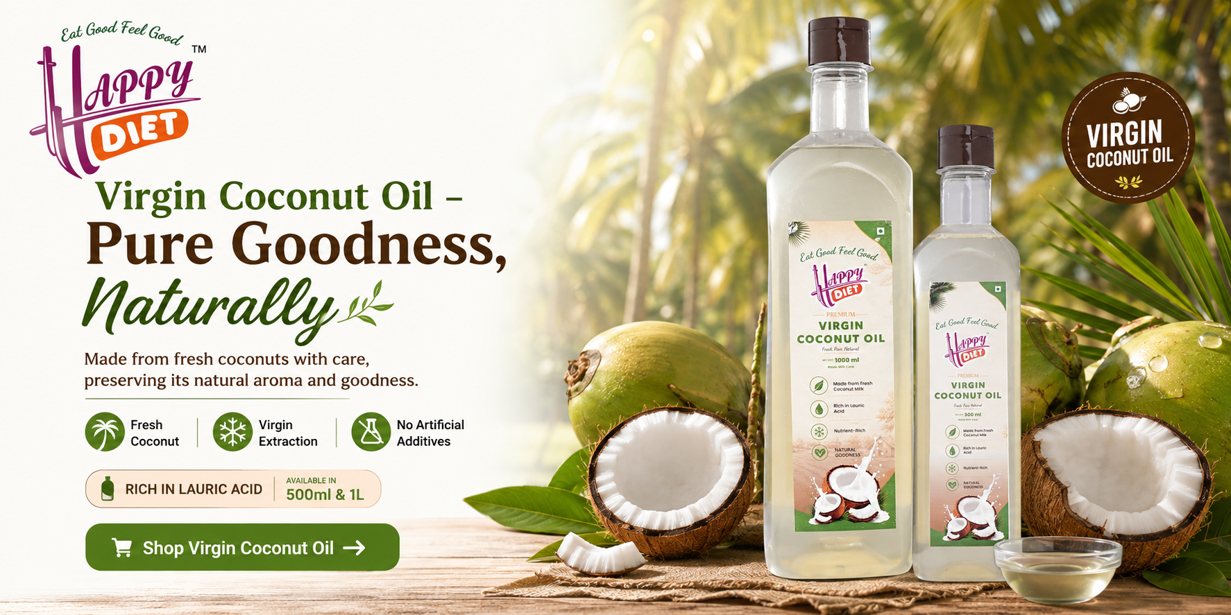 virgin coconut oil banner